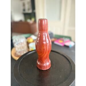 Hand-Carved Wood Bud Vase